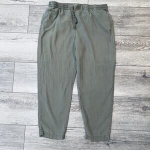 Talbots Pants Womens XL Olive The Easy Drawstring Pant Lyocell Elastic Waist